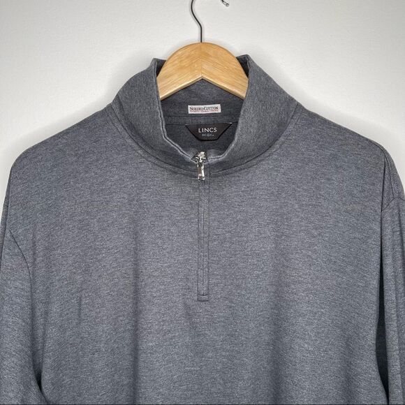 Men’s Grey Long Sleeve 1/4 Zip Pullover - Picture 3 of 6